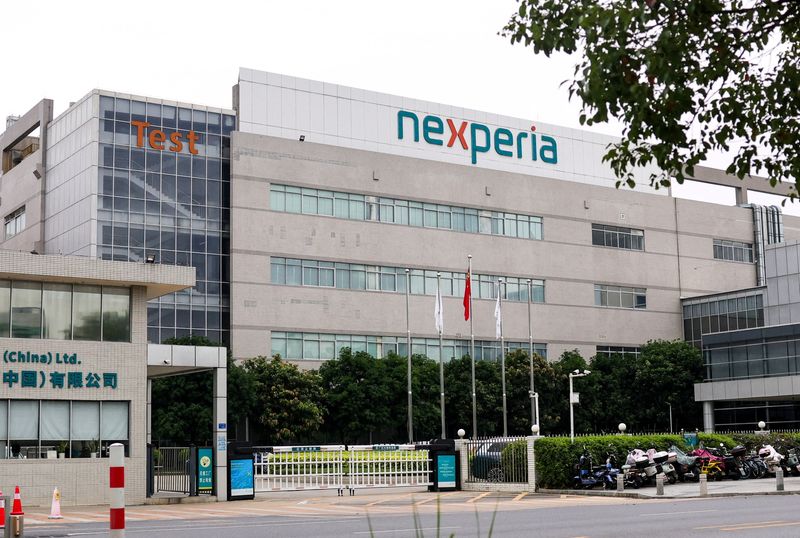 FILE PHOTO: Bikes are parked next to Nexperia (China) Ltd's factory amidst a shortage of chip supply, in Dongguan